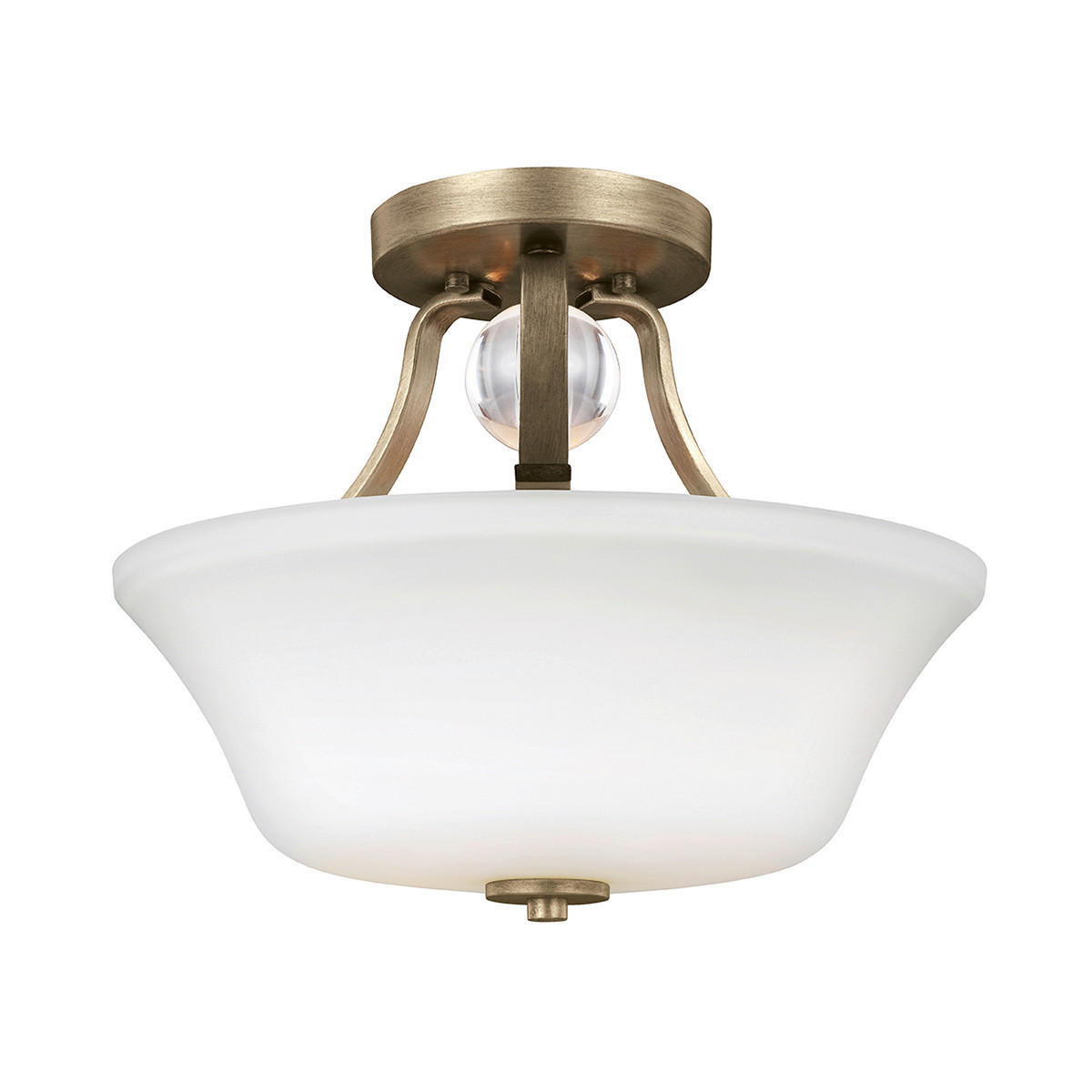 STROPNÉ SVIETIDLO, 35.2/29.7 cm  - zlatá, Basics, kov/sklo (35.2/29.7cm) - Elstead Lighting