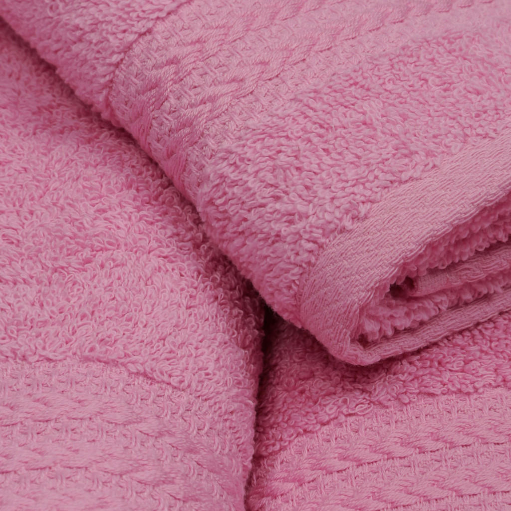 Thumbnail - Frottierset, Pink, Textil, 3-teilig, Uni, 30x50 cm, angenehm weich, Badtextilien, Handtuch-Sets