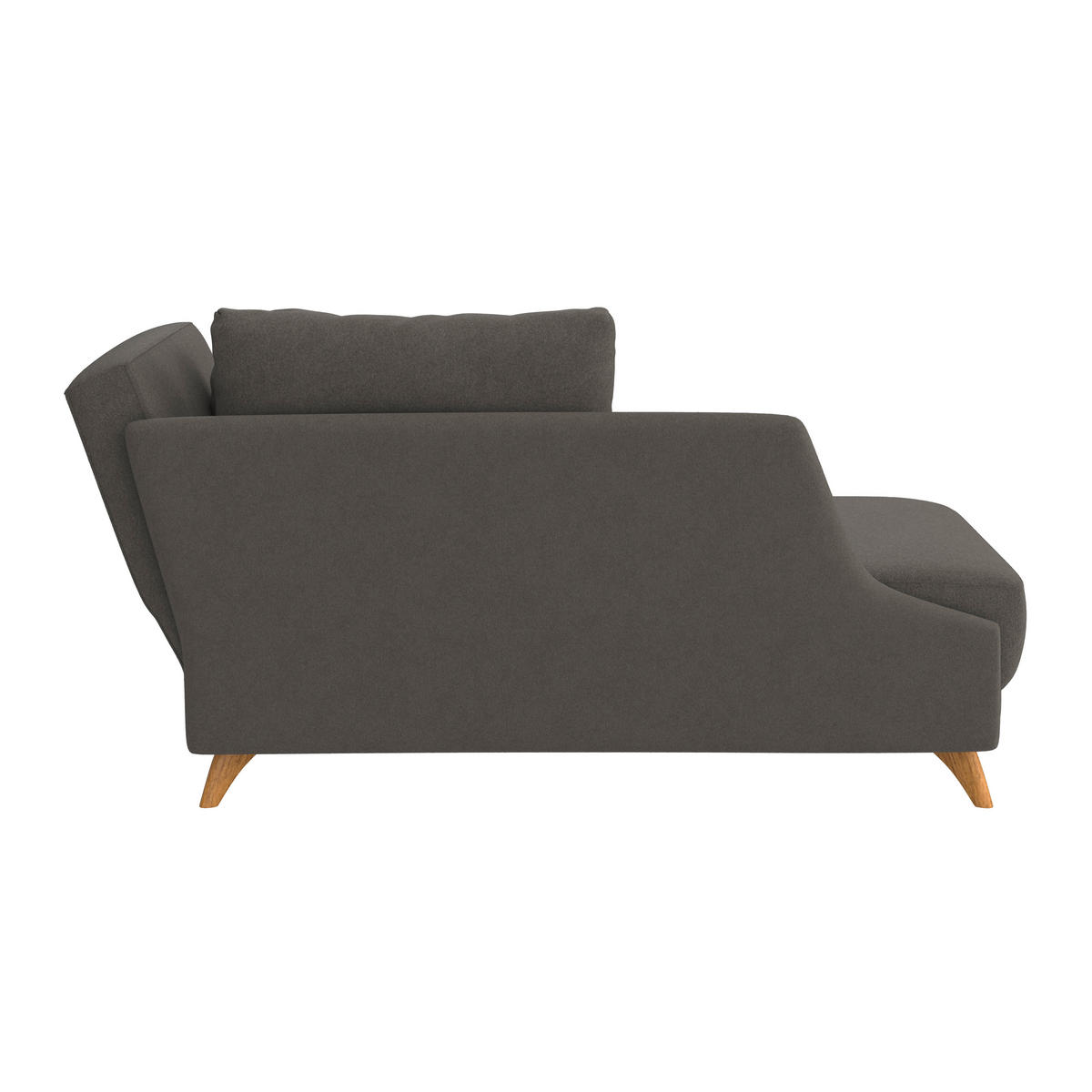 RÉCAMIERE in Flachgewebe Anthrazit  - Eichefarben/Anthrazit, MODERN, Holz/Textil (205/74-87/94cm) - Bali