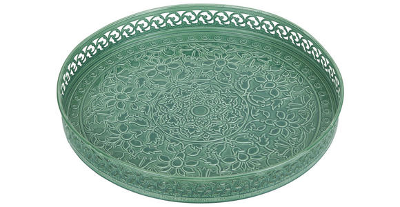 DEKOTABLETT 31/3,75 cm - Grün, LIFESTYLE, Metall (31/3,75cm) - Ambia Home