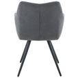 ARMLEHNSTUHL  Typenauswahl Webstoff  - Grau, Design, Textil/Metall (58/86/62,5cm) - Carryhome