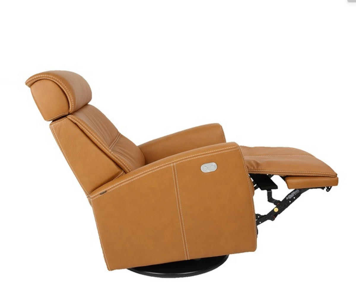 RELAXFÅTÖLJ i metall, textil, trämaterial cognacfärgad  - cognacfärgad, Klassisk, metall/trämaterial (77/108/76cm) - Johann Jakob