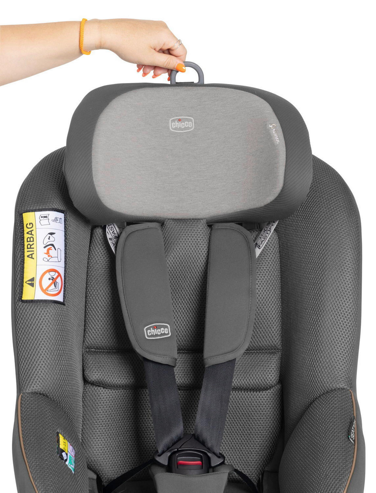 KINDERAUTOSITZ 105 I-Size  - Dunkelgrau/Hellgrau, Basics, Textil (47/114/60cm) - Chicco