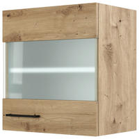 KÜCHENOBERSCHRANK 50/54,8/32 cm  in Eiche Artisan  - Schwarz/Eiche Artisan, KONVENTIONELL, Holzwerkstoff/Metall (50/54,8/32cm) - FlexWell