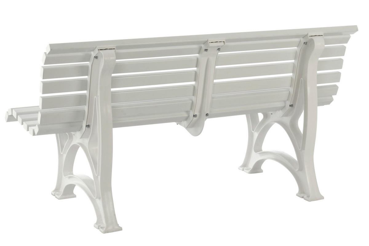 GARTENBANK 150/80/64 cm   - Weiß, Basics, Kunststoff (150/80/64cm) - Modante