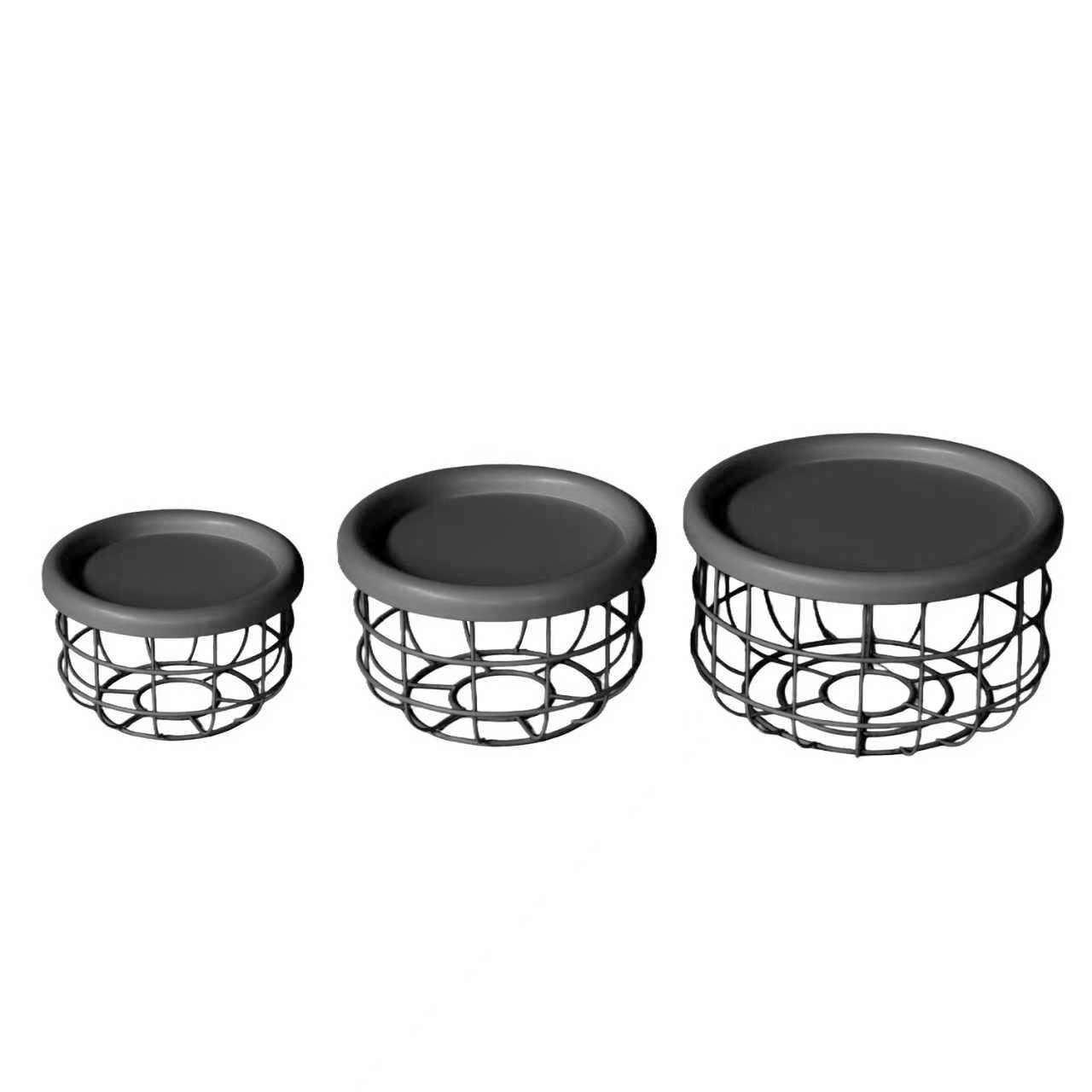 Masă Auxiliară din metal, material pe bază de lemn,