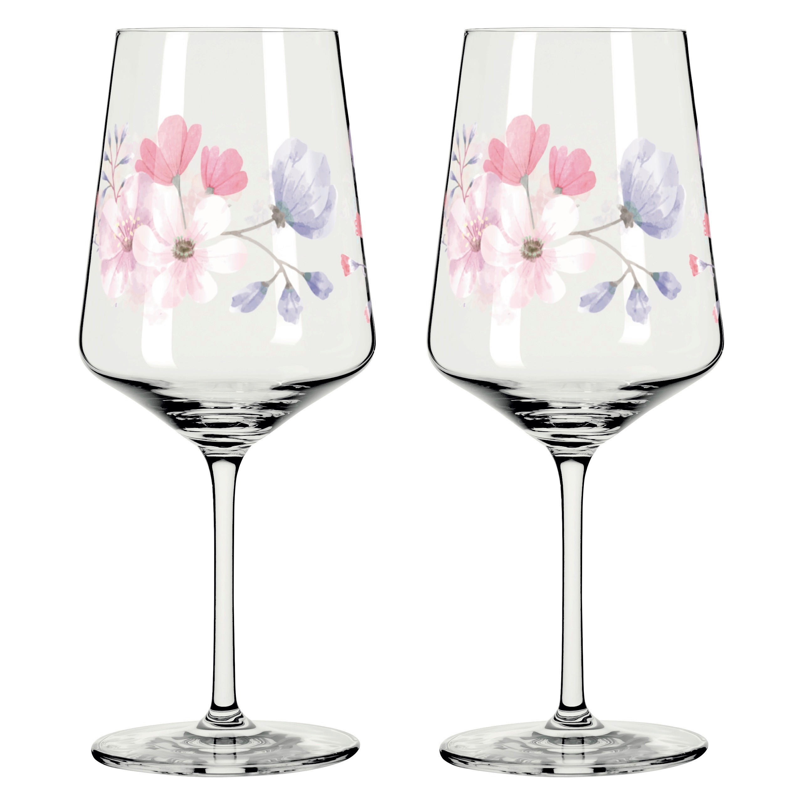 GLÄSERSET Sommersonett  2-teilig  - Pink/Transparent, Design, Glas (9.3/22.5cm) - Ritzenhoff