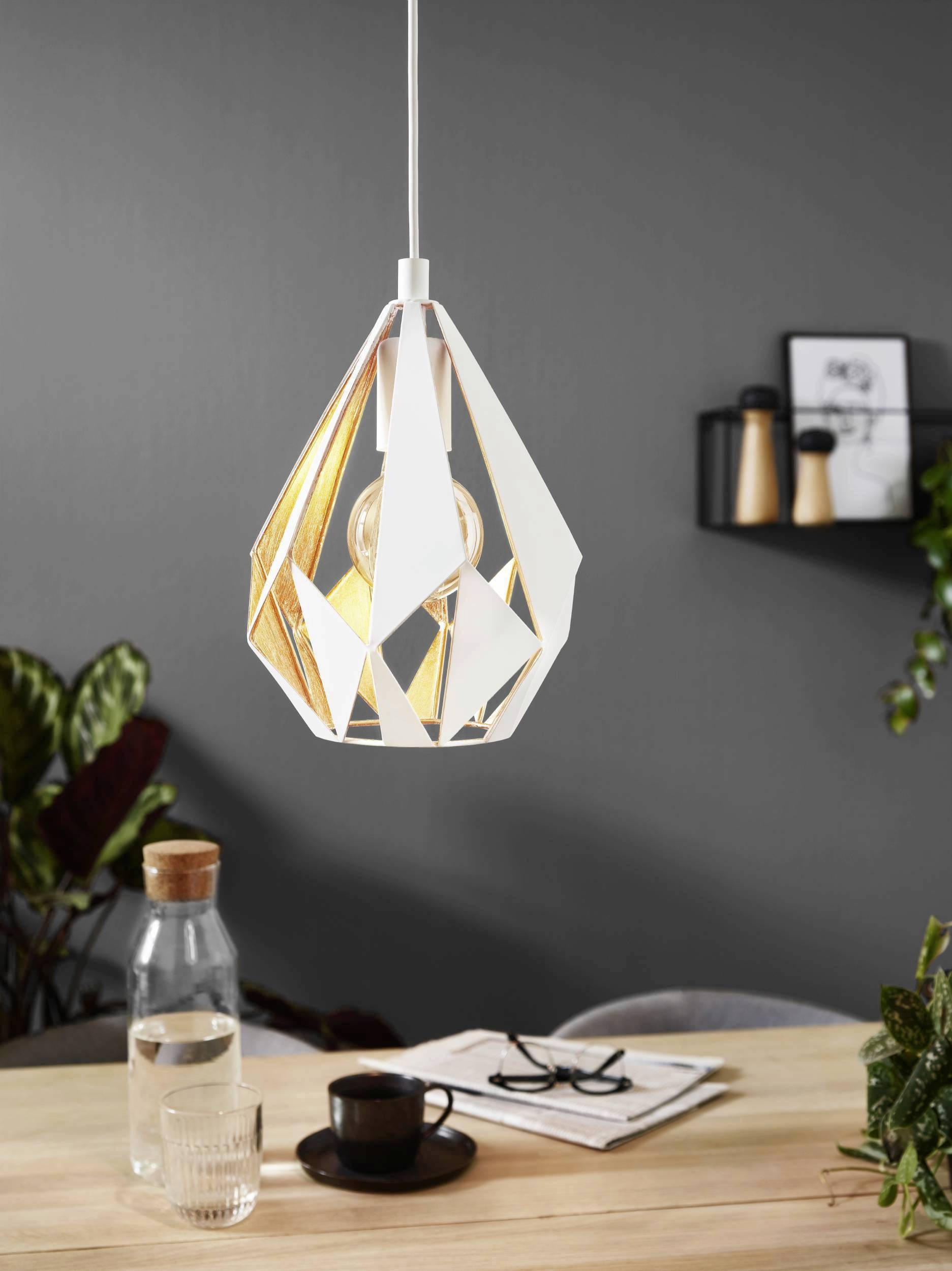 FÜGGŐLÁMPA 20,5/110 cm  - arany/fehér, Basics, fém (20,5/110cm)