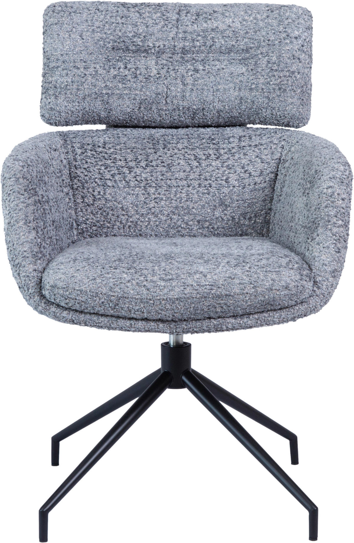 ARMLEHNSTUHL  Wippfunktion, Sitzfläche 360° drehbar Webstoff  Blau, Schwarz  - Blau/Schwarz, Design, Textil/Metall (62/92/66cm) - Dieter Knoll