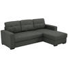 ECKSCHLAFSOFA Mikrofaser Graphitfarben  - Schwarz/Graphitfarben, Design, Kunststoff/Textil (240/160cm) - Livetastic