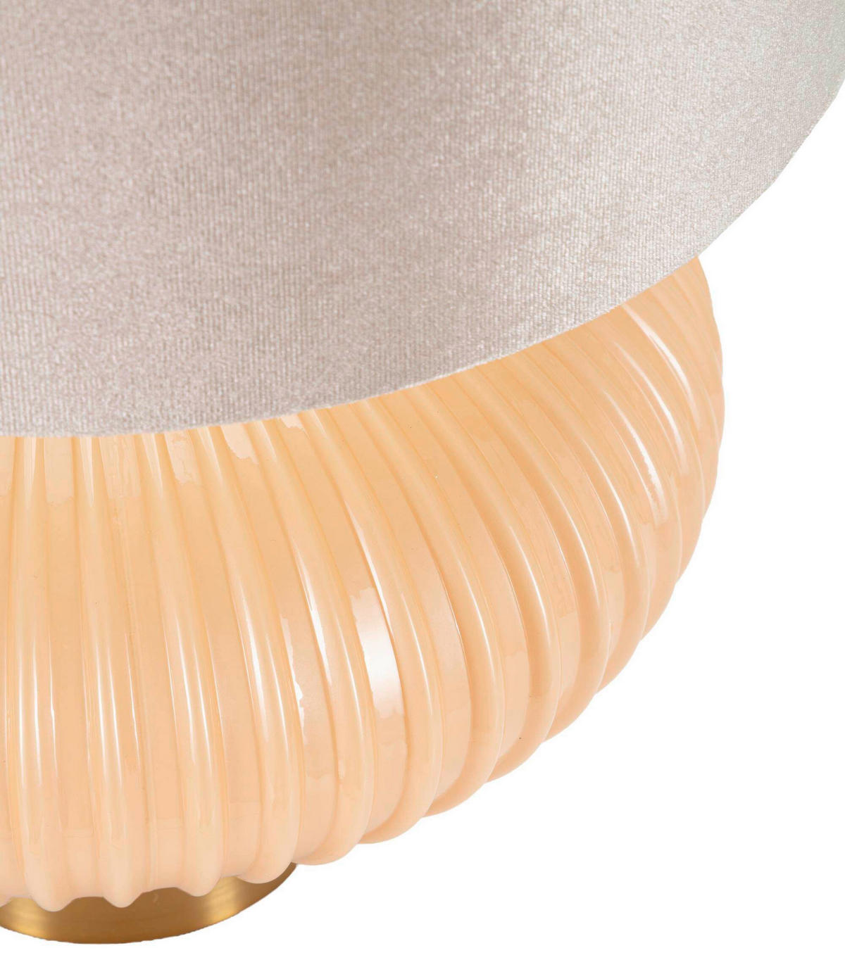 TISCHLEUCHTE   - Perlmutt/Goldfarben, Basics, Glas/Textil (33/49/33cm)