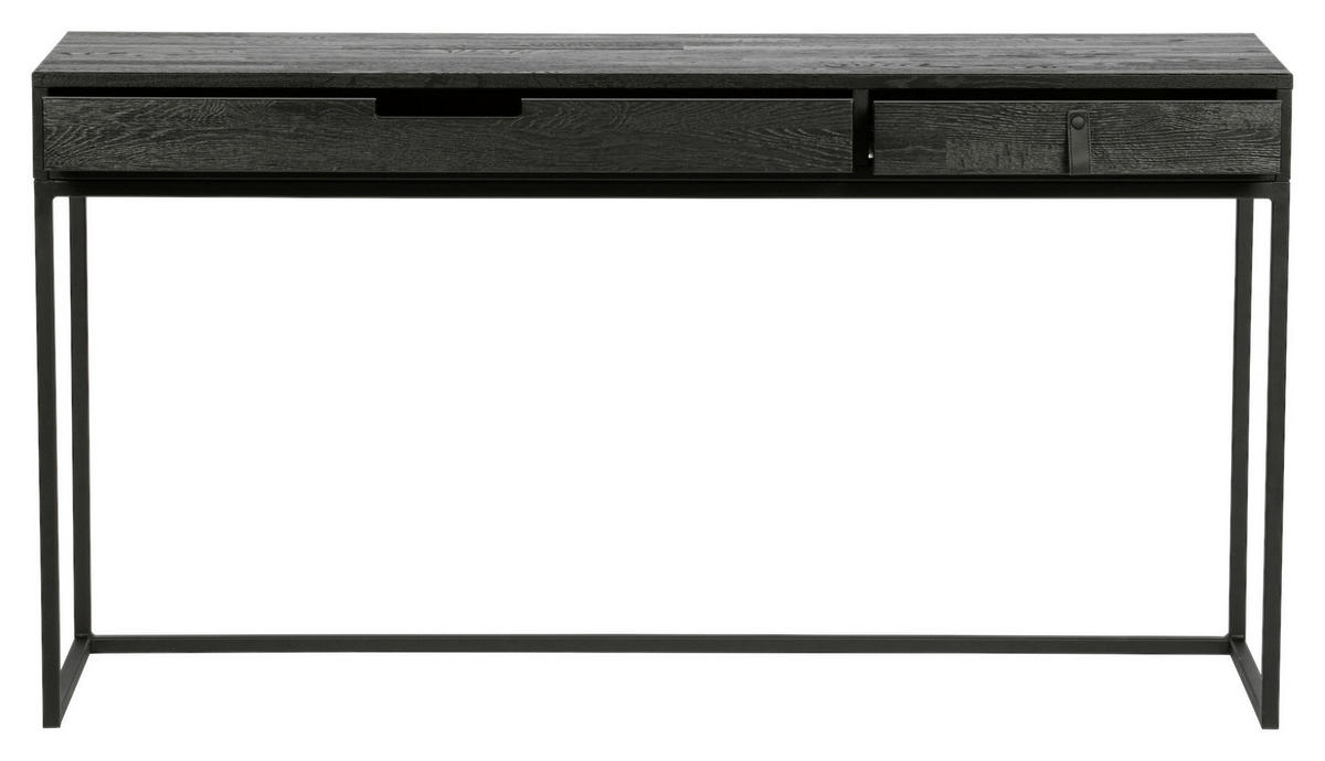 SCHREIBTISCH 140/44/75 cm  in Schwarz  - Schwarz, Design, Holz/Metall (140/44/75cm) - Carryhome