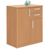 KOMMODE 72/84/36 cm  in Buchefarben  - Silberfarben/Buchefarben, Basics, Holzwerkstoff (72/84/36cm) - Xora