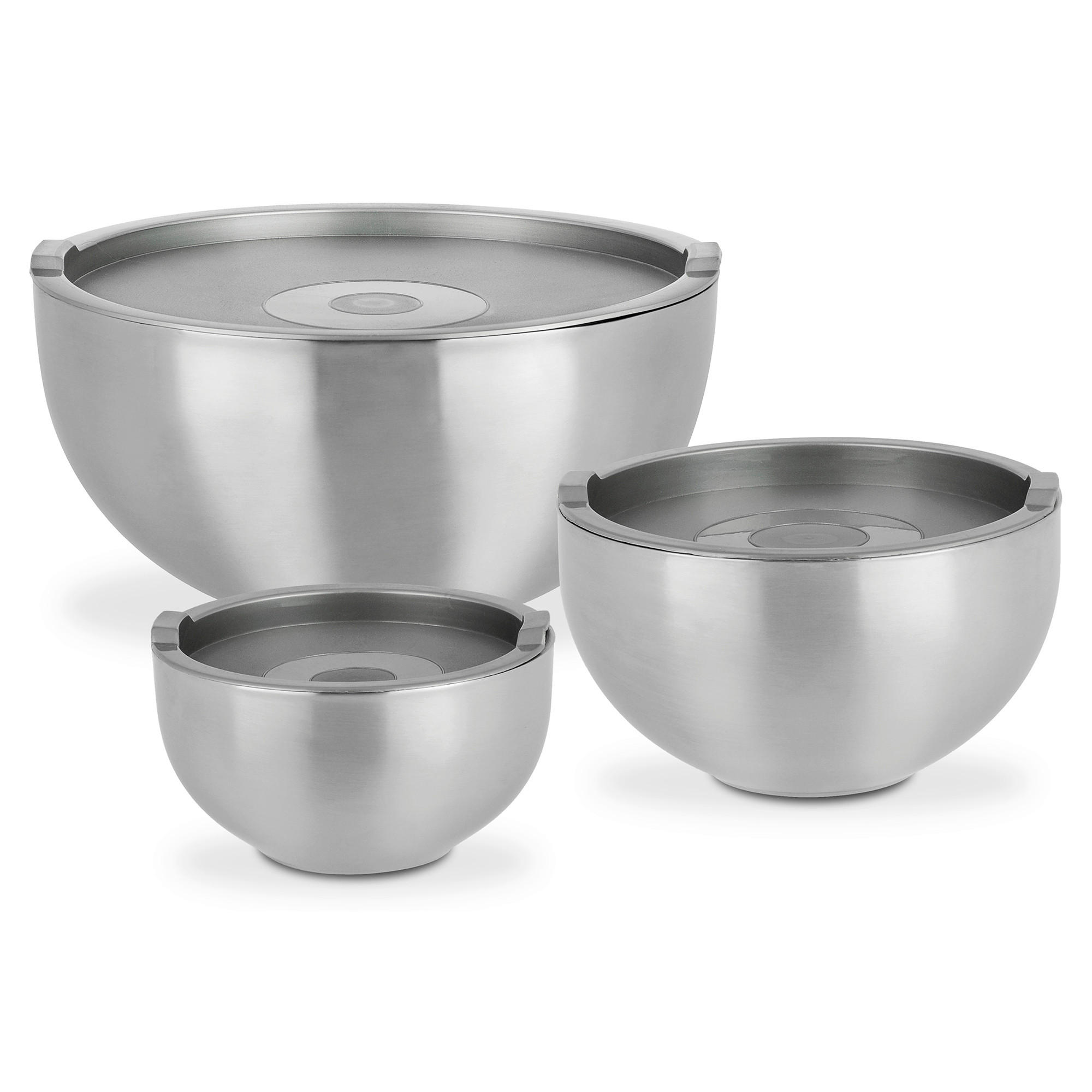 Schüsselset 3tlg. Edelstahl, 1,3l, 2,5l, 4,2l