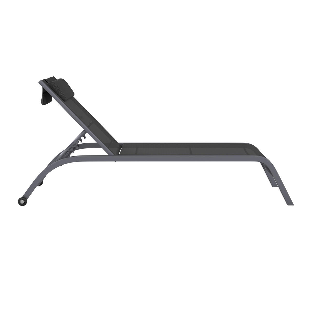 SONNENLIEGE 198/34/87/62 cm  - Grau, MODERN, Textil/Metall (198/34/87/62cm) - Ambia Garden