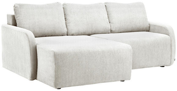 ECKSOFA  in Cord Naturfarben  - Schwarz/Naturfarben, KONVENTIONELL, Kunststoff/Textil (217/146cm) - Carryhome