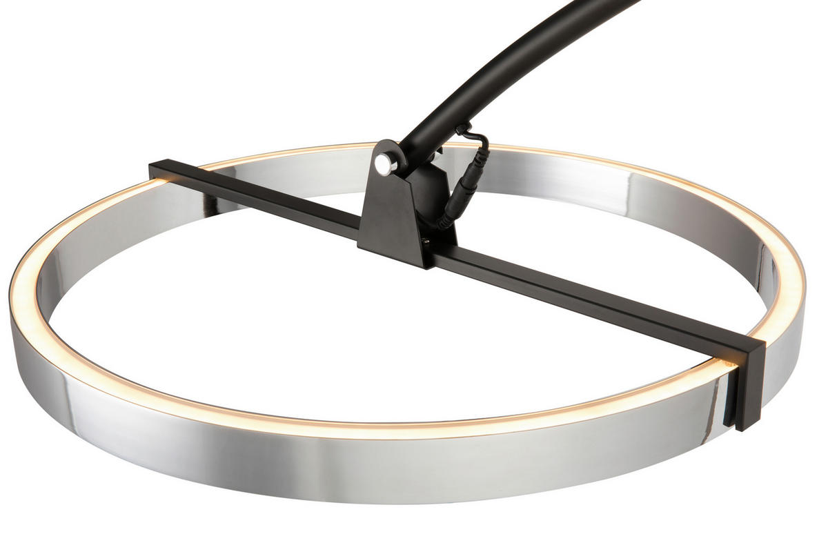 LED STOJACÍ LAMPA, 203/50/205,5 cm - černá/čiré, Trend, kov/plast (203/50/205,5cm) - Dieter Knoll