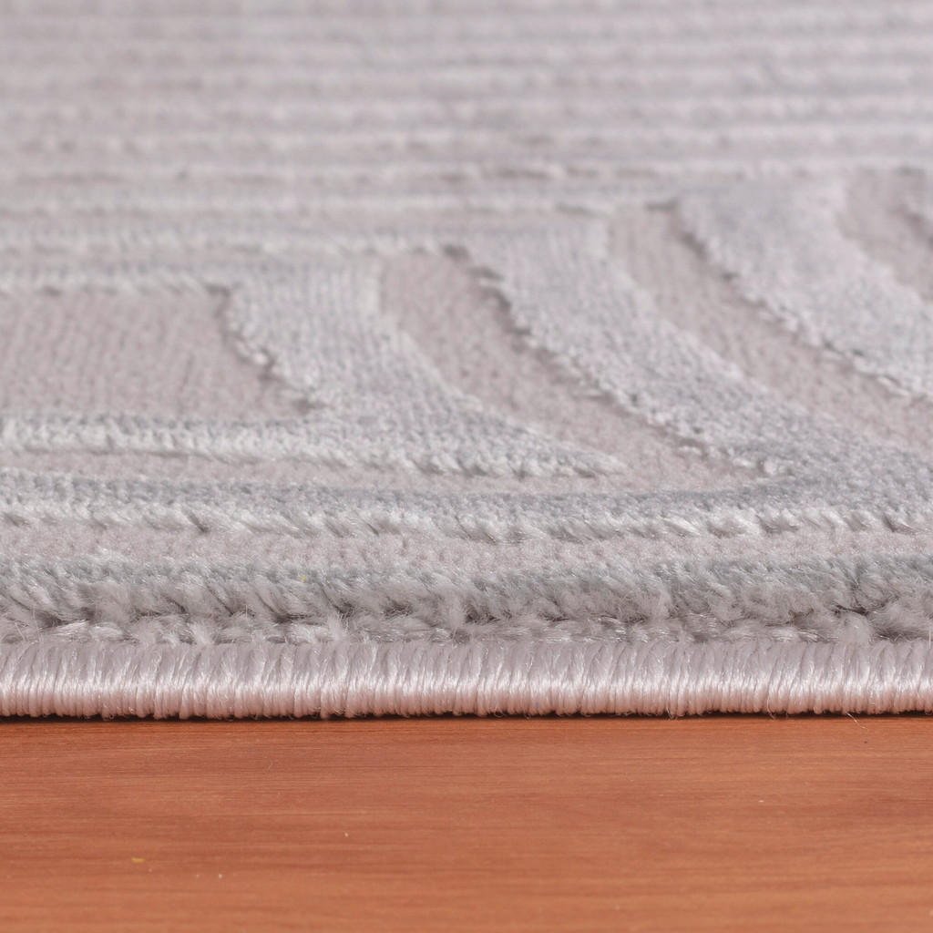 Thumbnail - Novel Webteppich Sahara, Silber, Textil, Struktur, rechteckig, 240x340 cm, Oeko-Tex® Standard 100, pflegeleicht, Teppich...
