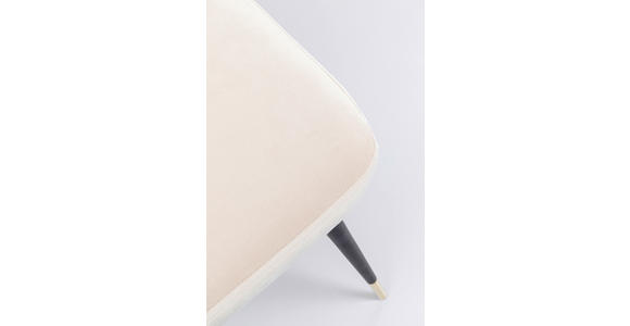 STUHL , , Samt  - Beige/Goldfarben, Design, Textil/Metall (52/81/58cm) - Ambia Home