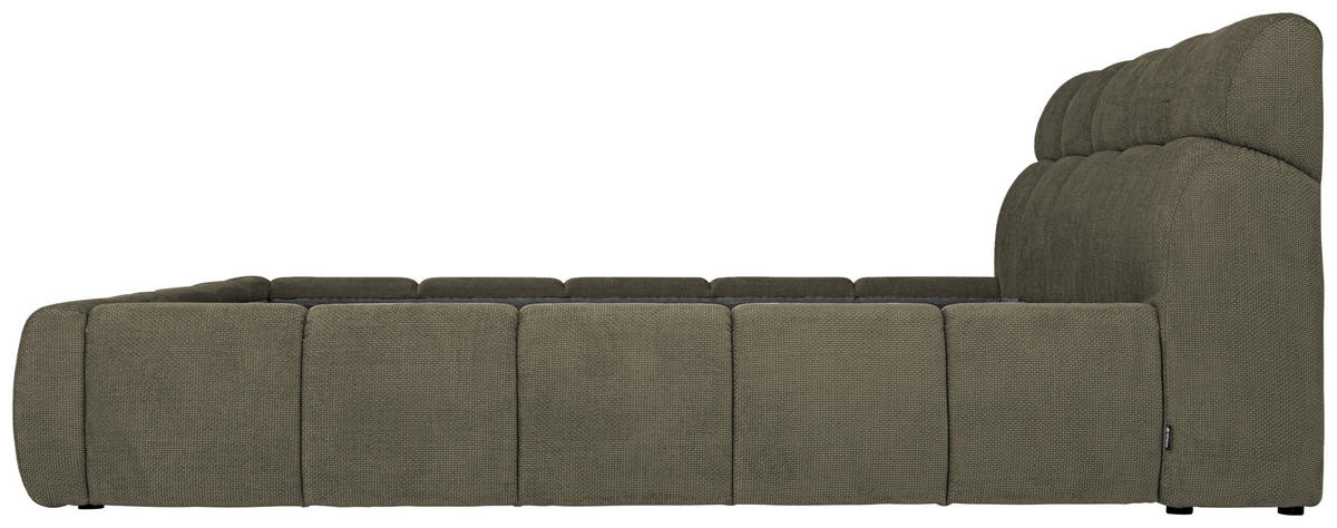 POLSTERBETT Bettkasten, Lattenrost 140/200 cm  in Olivgrün  - Schwarz/Olivgrün, Design, Holz/Kunststoff (140/200cm) - Esposa