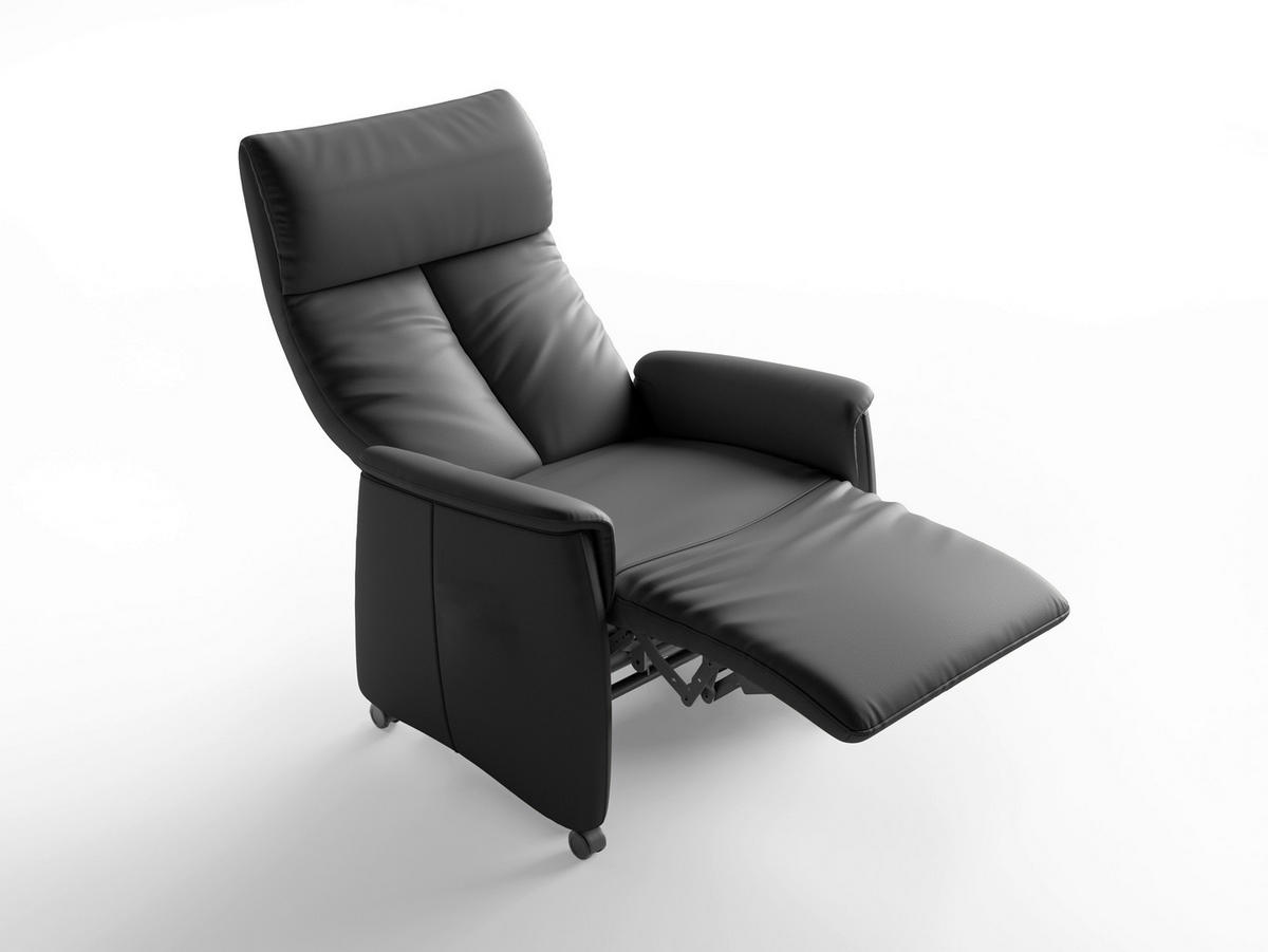 RELAXSESSEL Leder Schwarz  - Schwarz, Basics, Leder/Kunststoff (76/110/84cm) - Sit & More