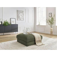 HOCKER LEONARD Cord Hellgrün  - Schwarz/Hellgrün, MODERN, Kunststoff/Textil (86/43/86cm)