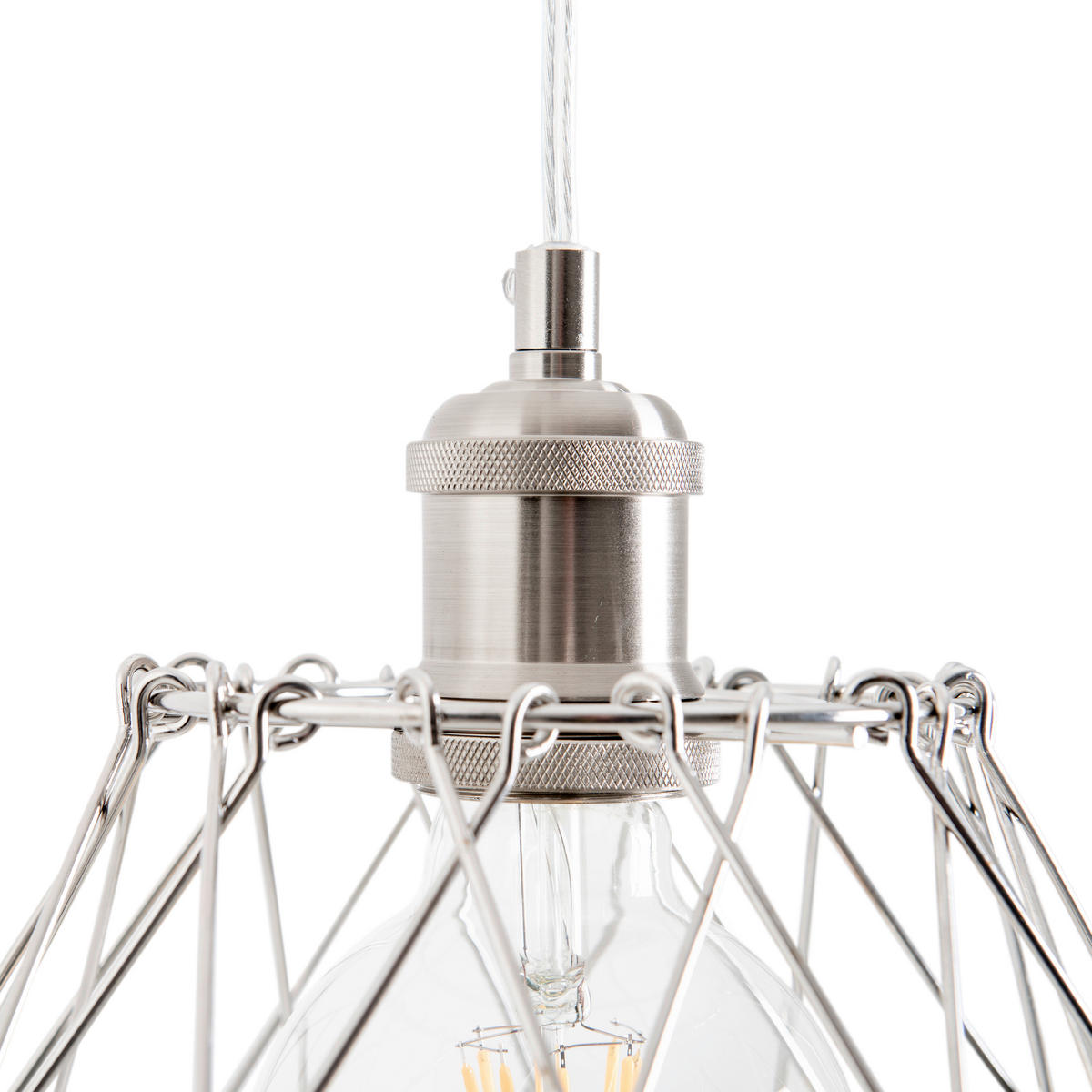 HÄNGELEUCHTE Fyn 40/100 cm   - Silberfarben, Design, Metall (40/100cm) - Näve