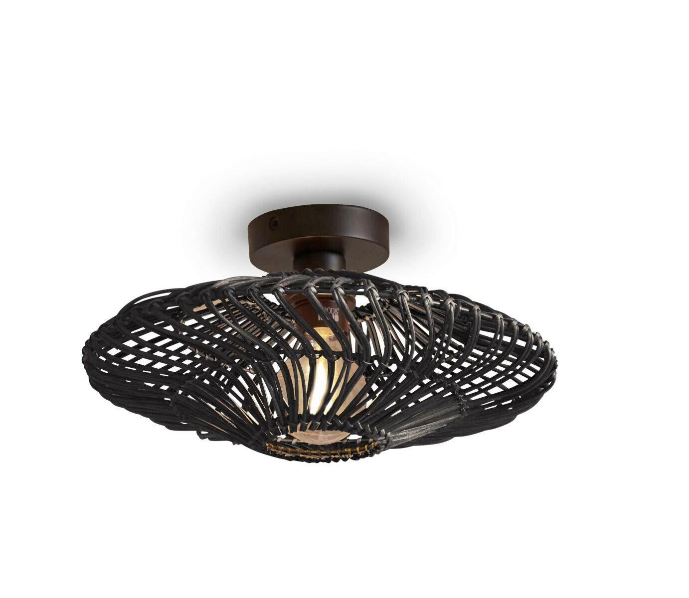 TAKLAMPA GOOD&MOJO  40/12 cm  - svart, Trend, naturmaterial (40/12cm) - Good & Mojo