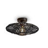 DECKENLEUCHTE GOOD&MOJO  40/12 cm   - Schwarz, Trend, Naturmaterialien (40/12cm) - Good & Mojo