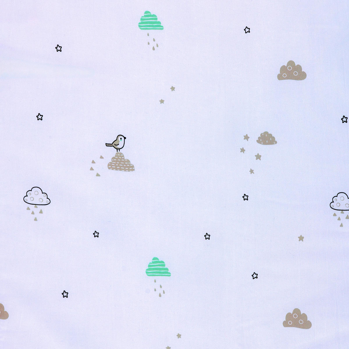 SCHMUSEDECKE Modern Clouds  75/100 cm  - Grün, Trend, Textil (75/100cm) - Patinio