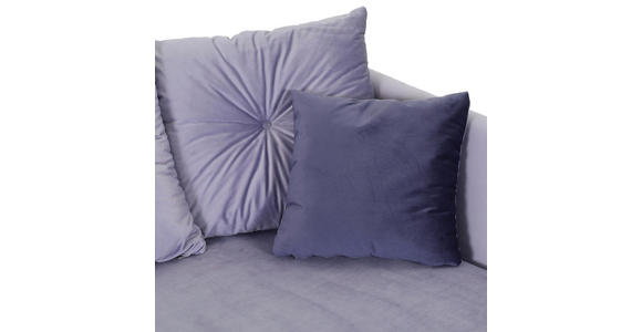 ECKSOFA Lila, Flieder Samt Zierkissen, Rückenkissen, Rücken echt  - Lila/Flieder, KONVENTIONELL, Holz/Textil (210/156cm) - Carryhome