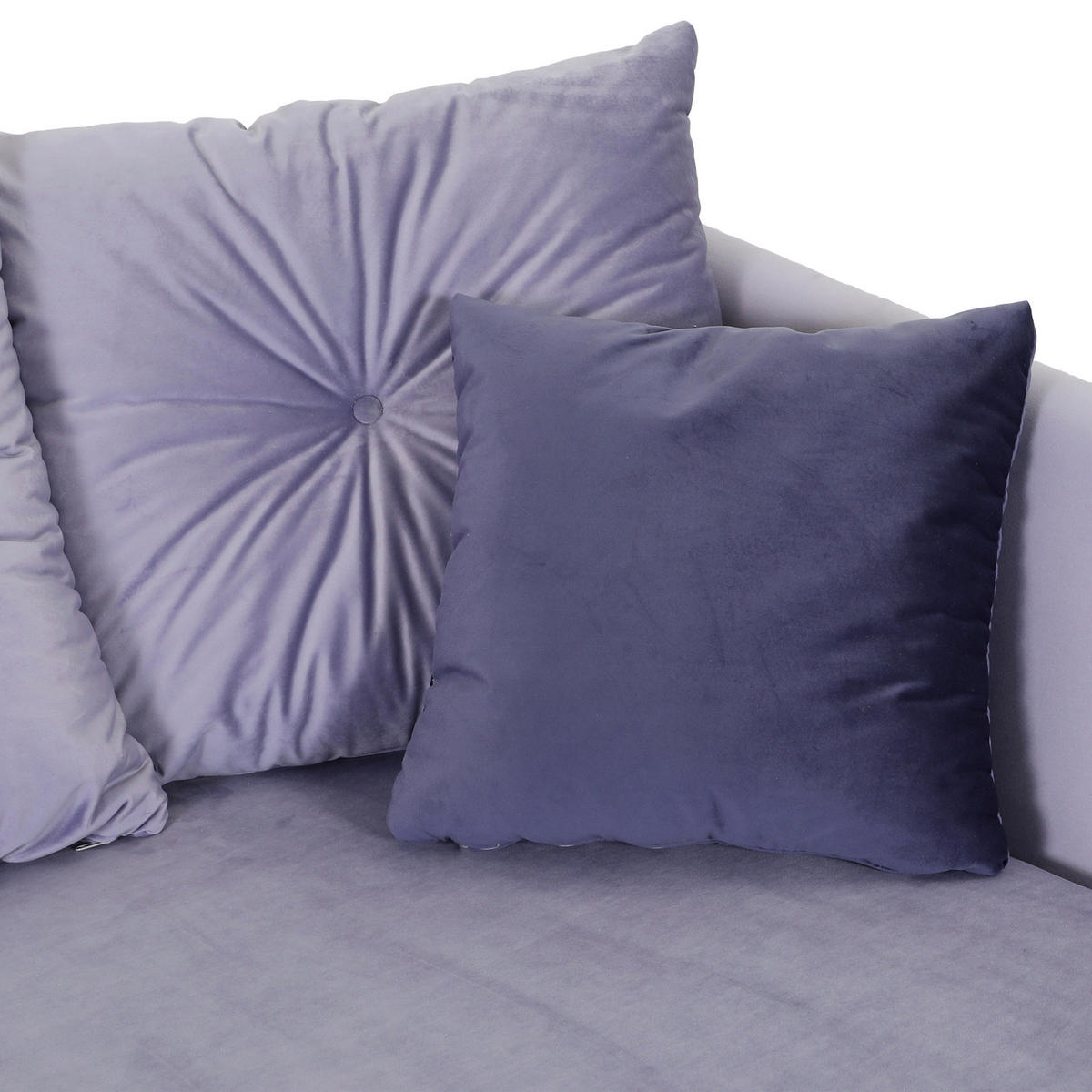 ECKSOFA Lila, Flieder Samt  - Lila/Flieder, KONVENTIONELL, Holz/Textil (210/156cm) - Carryhome