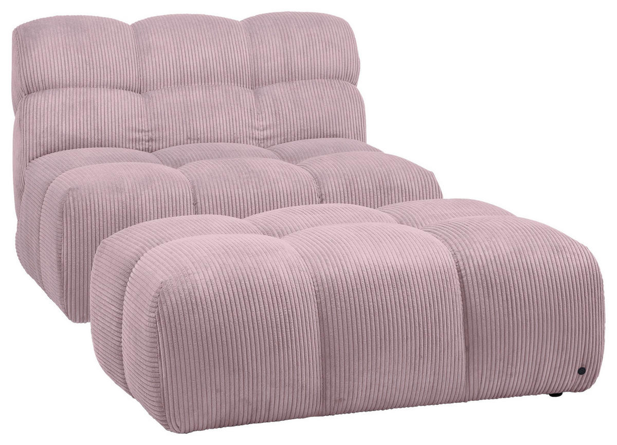 HOCKER Cord Mauve  - Mauve/Schwarz, KONVENTIONELL, Kunststoff/Textil (105/43/90cm) - Tom Tailor