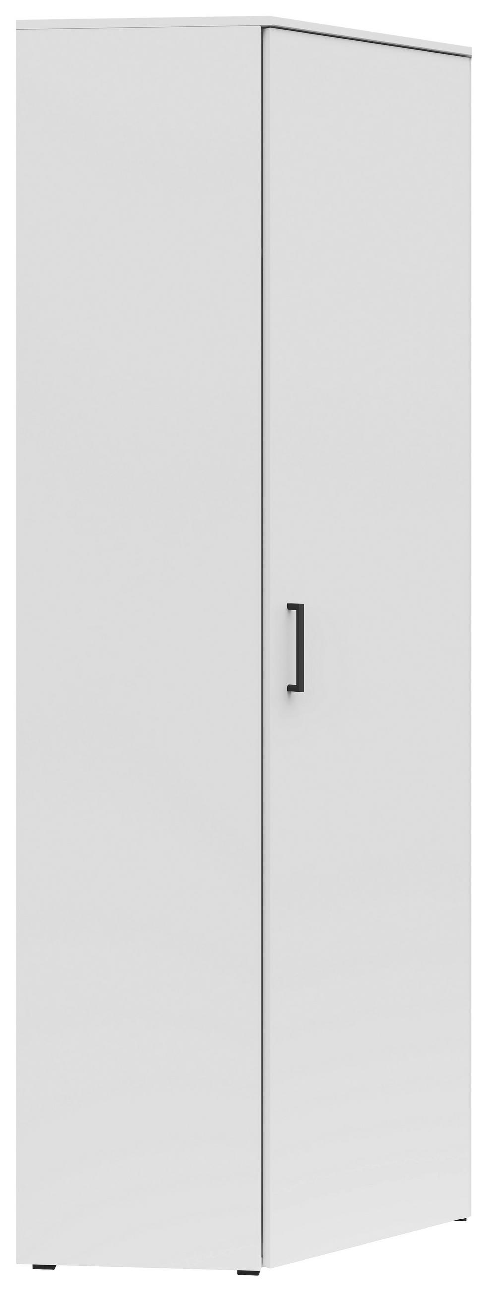 ROHOVÁ SKŘÍŇ, bílá, 72/195/72 cm - bílá/černá, Moderní, kompozitní dřevo/plast (72/195/72cm) - Carryhome