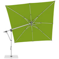AMPELSCHIRM 300x300 cm  - Hellgrau/Hellgrün, Basics, Textil/Metall (300/300cm) - Doppler