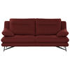 3-SITZER-SOFA in Leder Rot  - Rot, Design, Leder/Metall (215/90/109cm)