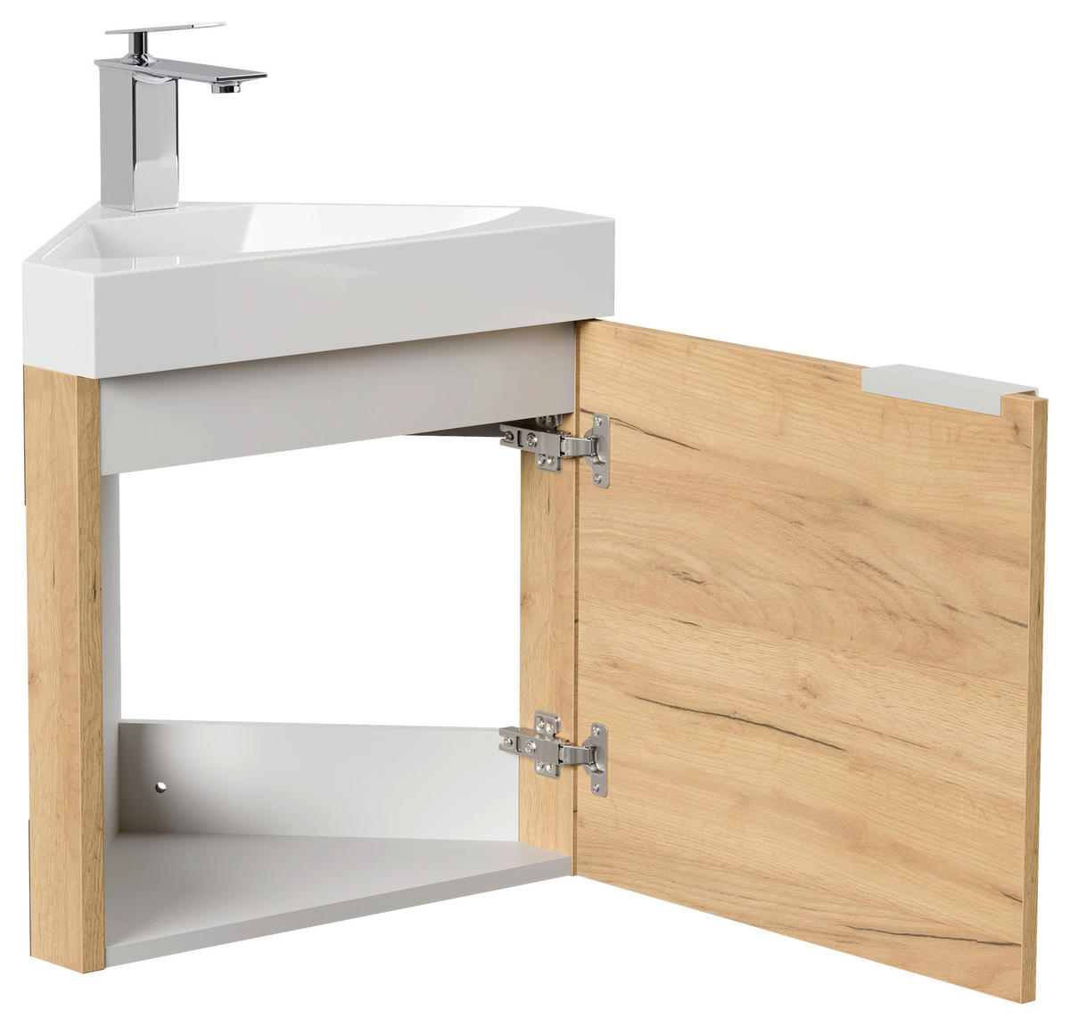 GÄSTEBAD 52,3 cm  - Eichefarben, MODERN, Holzwerkstoff/Stein (52,3cm) - MID.YOU