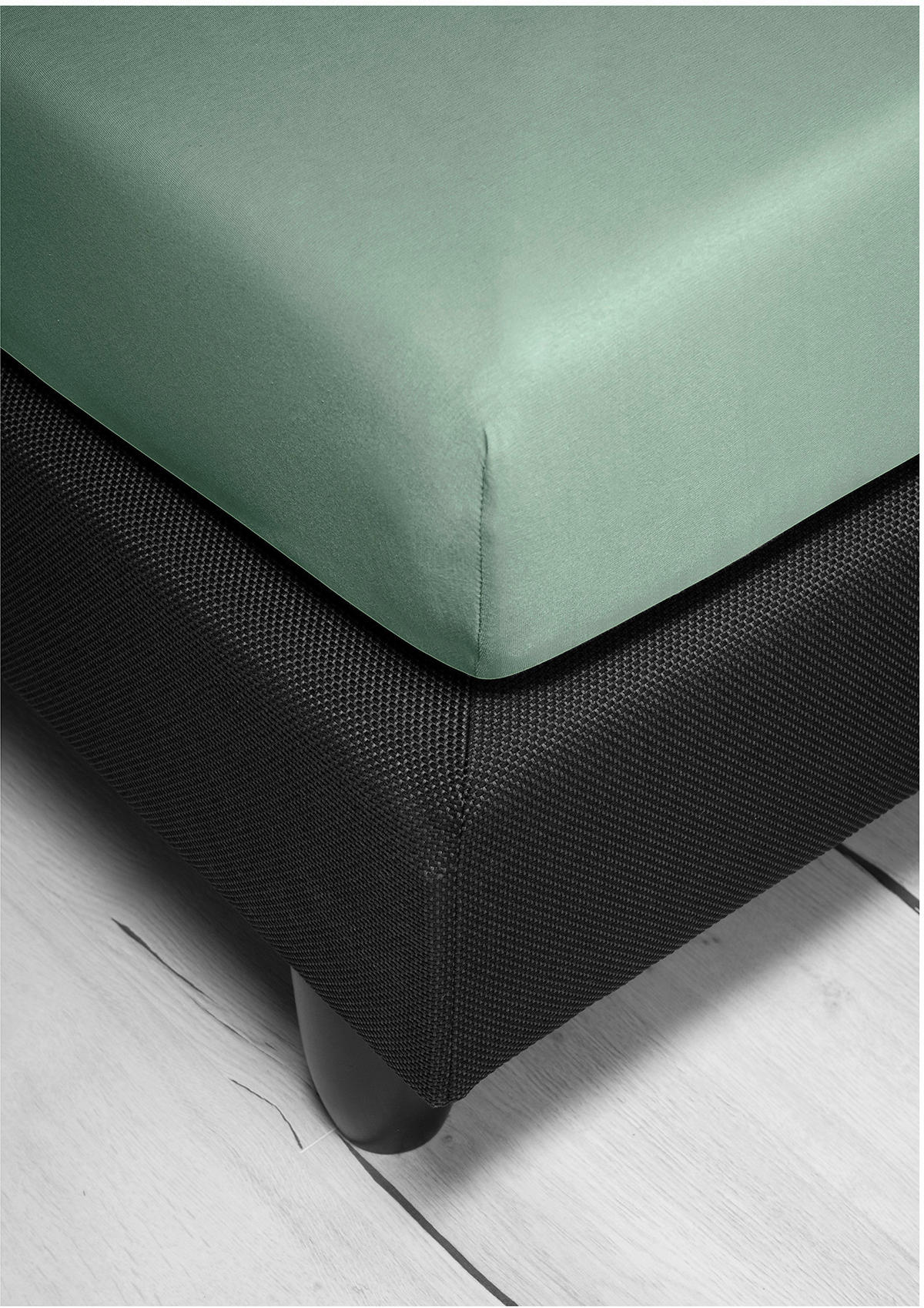 SPANNBETTTUCH Jersey  - Jadegrün, KONVENTIONELL, Textil (150/200cm) - Bierbaum