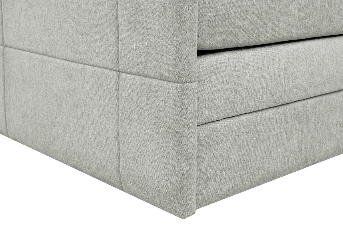 BOXSPRINGBETT 180/200 cm  in Hellgrau  - Hellgrau, Konventionell, Textil (180/200cm) - Carryhome