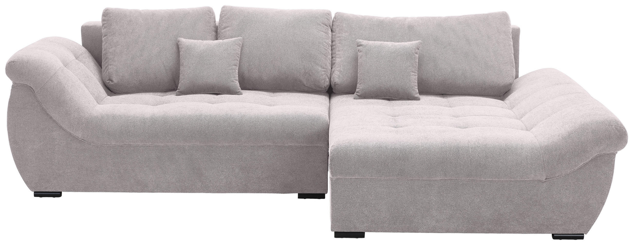 ECKSOFA Beige Flachgewebe  - Beige/Schwarz, Design, Kunststoff/Textil (278/175cm) - Xora