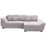 ECKSOFA Beige Flachgewebe  - Beige/Schwarz, Design, Kunststoff/Textil (278/175cm) - Xora
