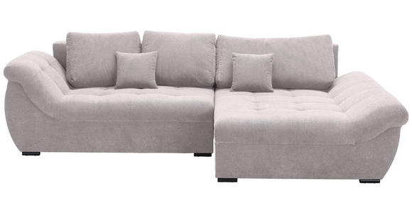 ECKSOFA Beige Flachgewebe - Beige/Schwarz, Design, Kunststoff/Textil (278/175cm) - Xora