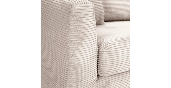ECKSOFA Naturfarben Cord Zierkissen, Rückenkissen, Rücken echt  - Schwarz/Naturfarben, KONVENTIONELL, Kunststoff/Textil (234/170cm) - Carryhome