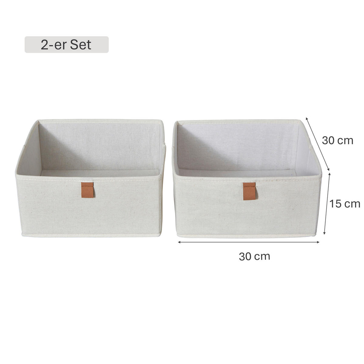 ORGANIZER  - Beige, Basics, Karton/Textil (30/30/15cm) - Store It