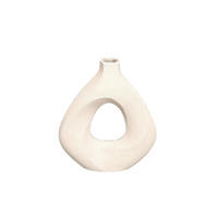 VÁZA 33 cm  - fehér, Design, fém (30/33/9cm) - Ambia Home