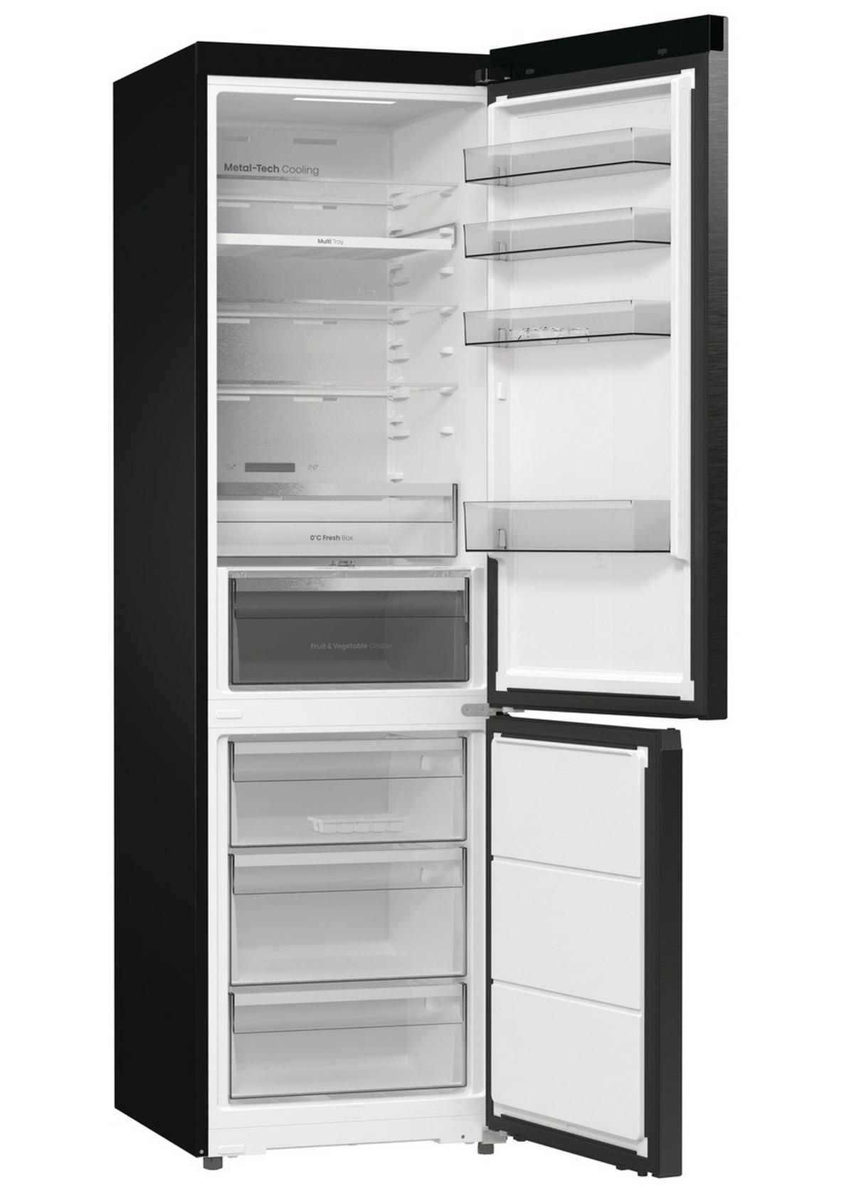 KÜHL-GEFRIER-KOMBINATION 59,5/203/65,8 cm  - Schwarz, Trend (59,5/203/65,8cm) - Hisense