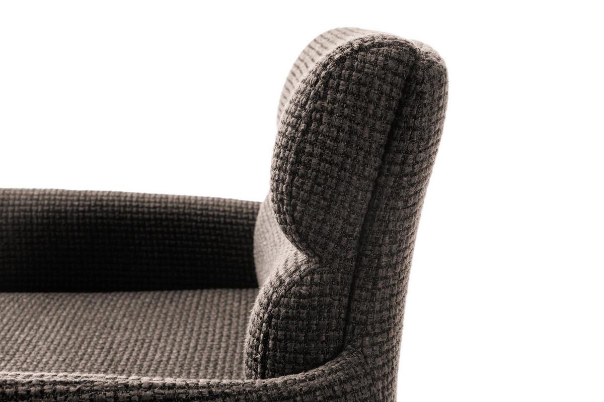 BARHOCKER in Metall, Textil Edelstahlfarben, Cappuccino  - Edelstahlfarben/Cappuccino, Design, Textil/Metall (54/84/52cm) - Dieter Knoll