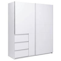 SCHIEBETÜRENSCHRANK 175/205/61,5 cm 2-türig  - Weiß, MODERN, Holzwerkstoff/Metall (175/205/61,5cm) - MID.YOU