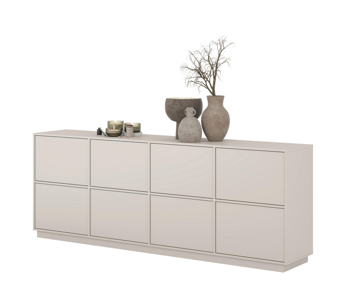 SIDEBOARD Japandi 220,5/82,5/41,5 cm  - Kaschmir, Design, Holzwerkstoff (220,5/82,5/41,5cm) - MID.YOU