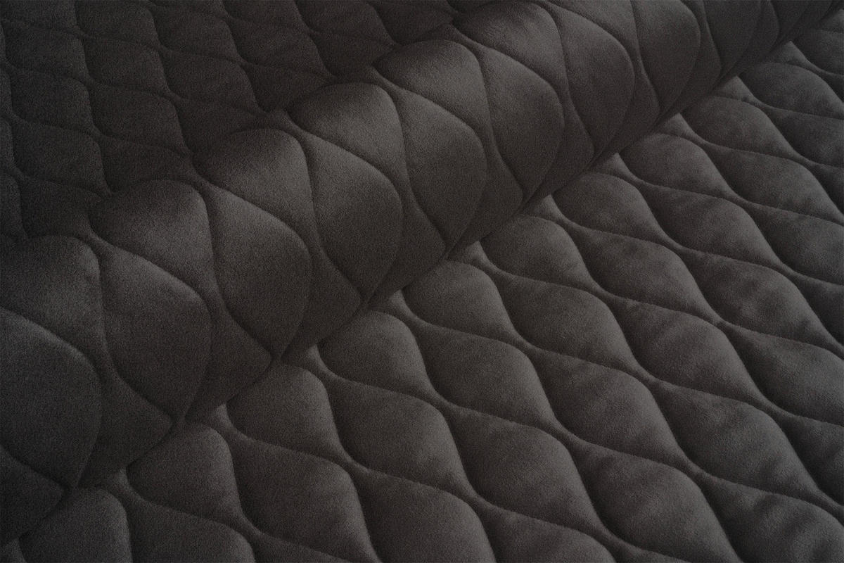 SESSEL Samt Grau    - Goldfarben/Grau, Design, Textil/Metall (74/84/94cm) - MID.YOU